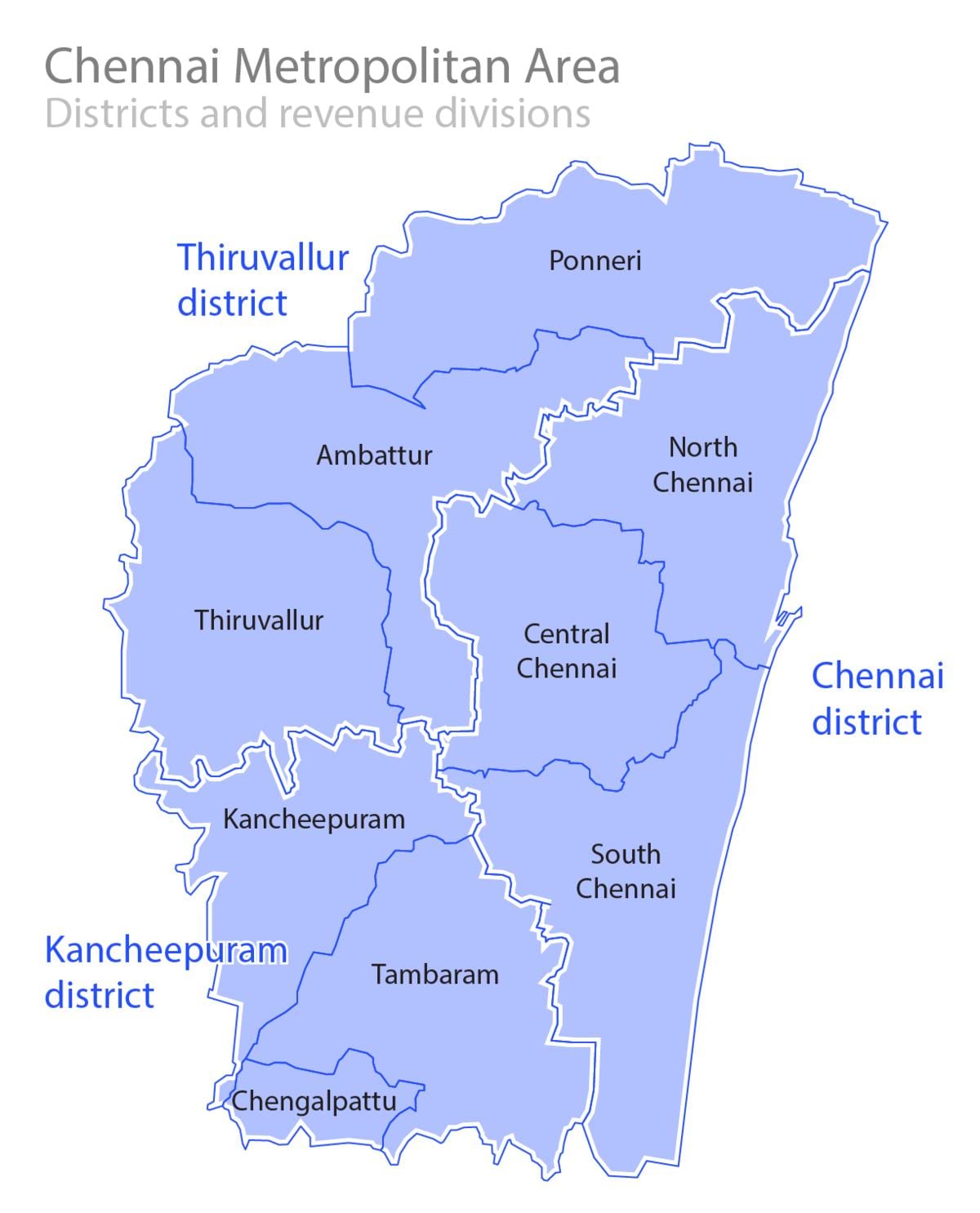 Chennai όριο χάρτης