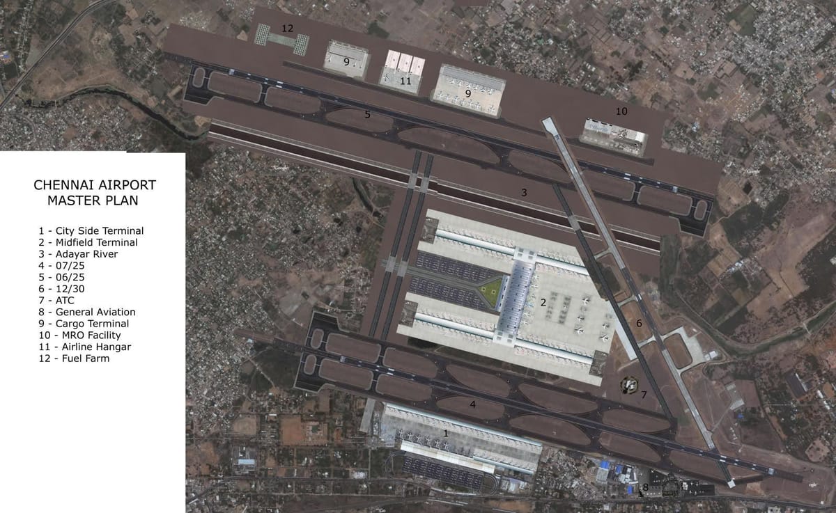 χάρτης της Chennai αεροδρόμιο
