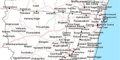Chennai χάρτης με οδηγίες