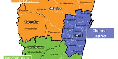 Χάρτης της περιοχή Chennai