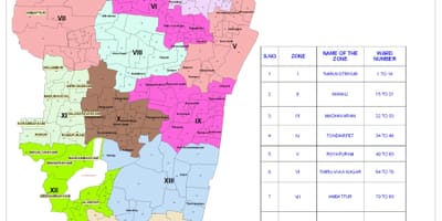 Chennai corporation πτέρυγα χάρτης