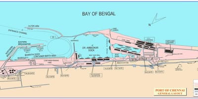 Χάρτης της Chennai port